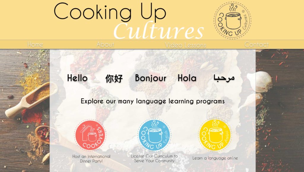 screen shot of cooking up culture app display